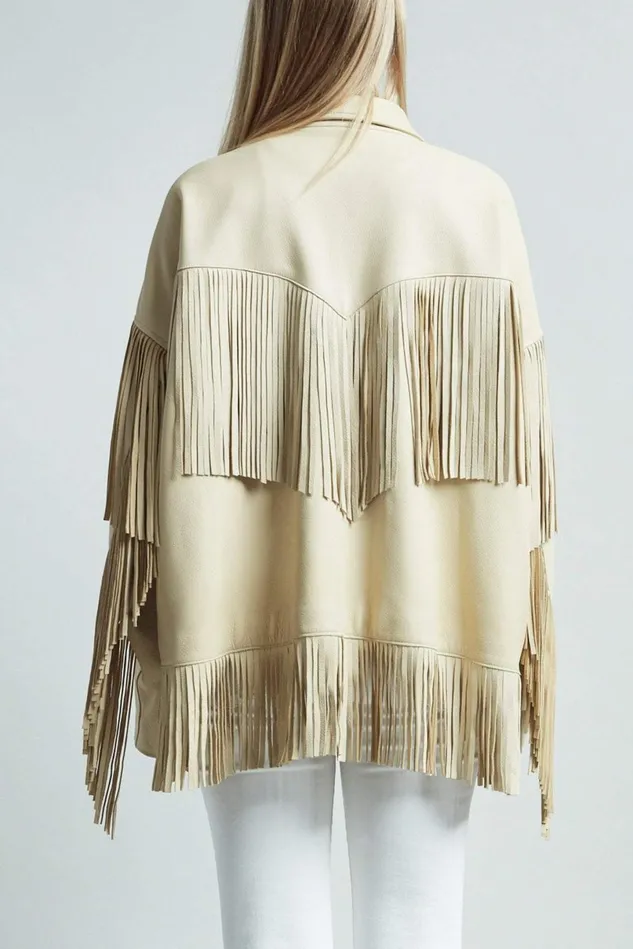 R13 Jackets and Coats Women Fringe Jacket 8211 Beige R13 Jackets and Coats Women Fringe Jacket 8211 Beige