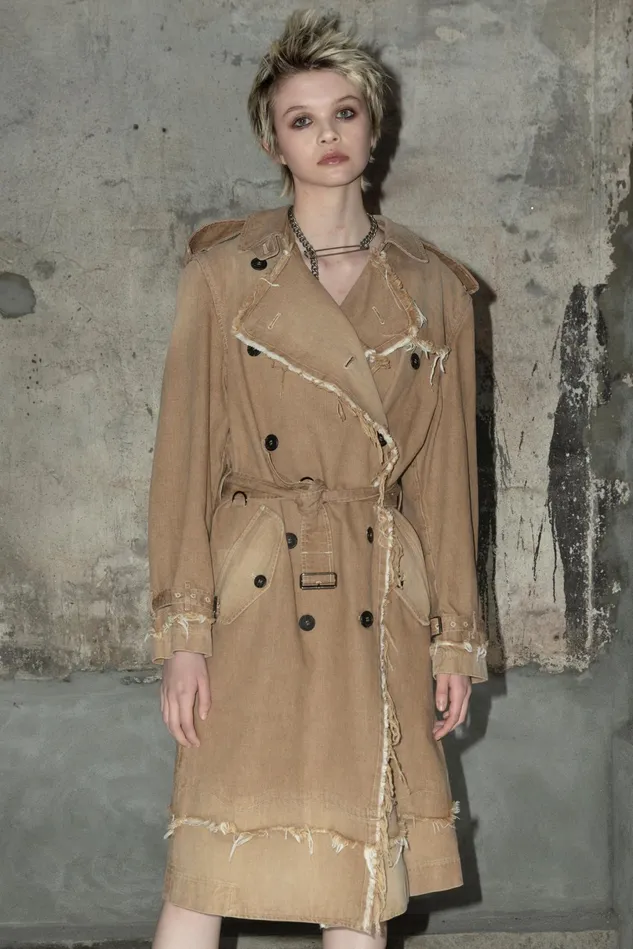 R13 Jackets and Coats Women Shredded Trench Coat