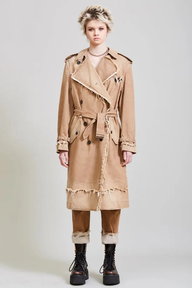 R13 Jackets and Coats Women Shredded Trench Coat