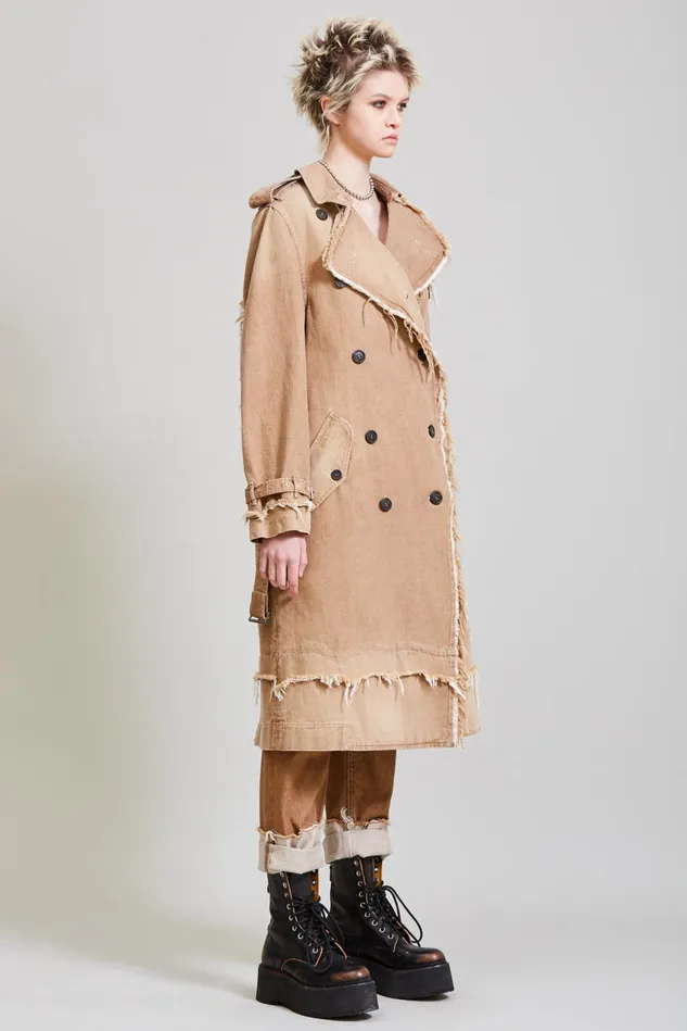 R13 Jackets and Coats Women Shredded Trench Coat