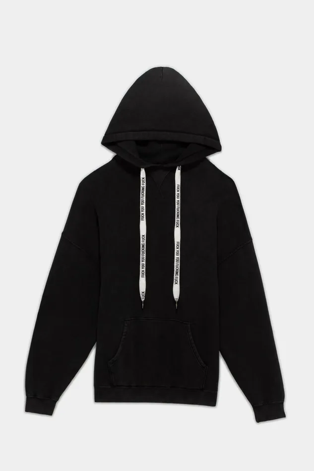 R13 Sweatshirts Women Fyyff Oversized Hoodie 8211 Acid Black