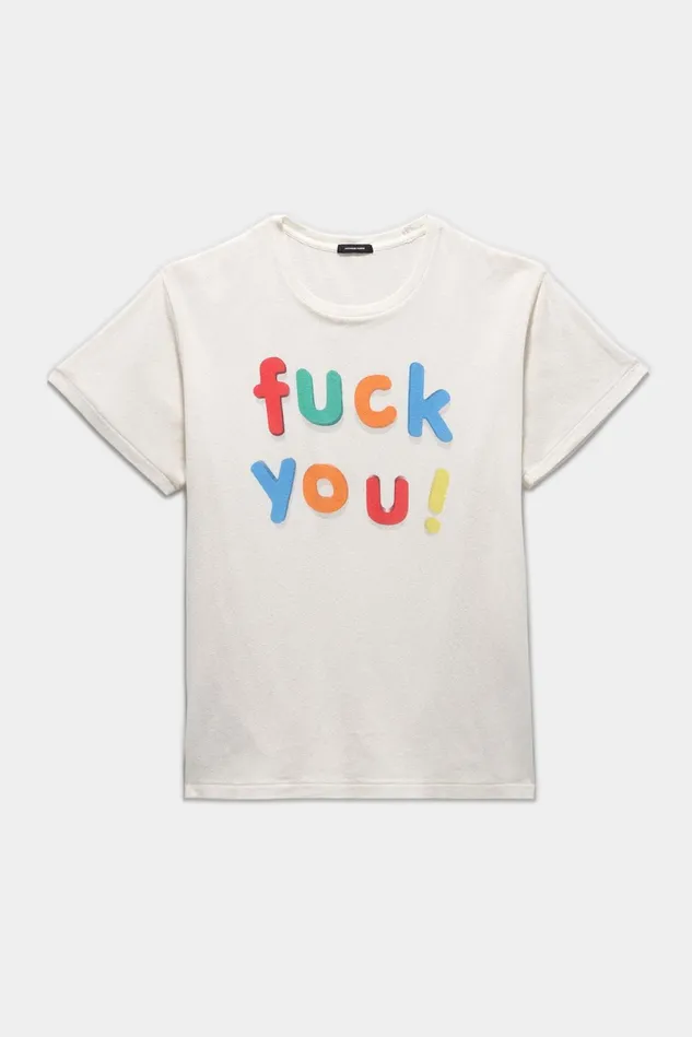 R13 TShirts Men Fu Boy TShirt 8211 Ecru