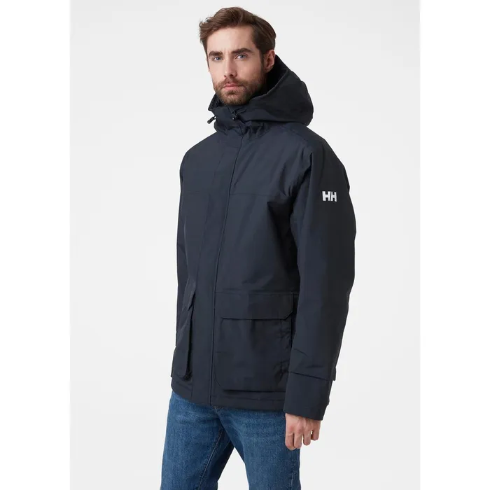 Rain Jackets Men Helly Hansen UTILITY INSULATED RAIN JACKET 597 Navy