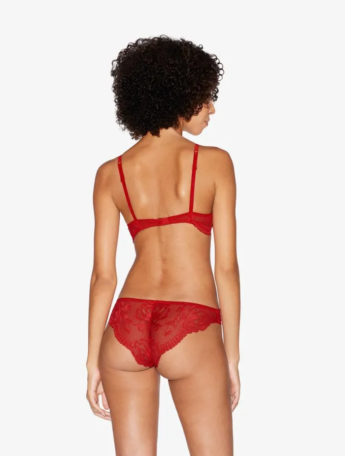Red Lace Underwired Bra Lingerie La Perla Underwired