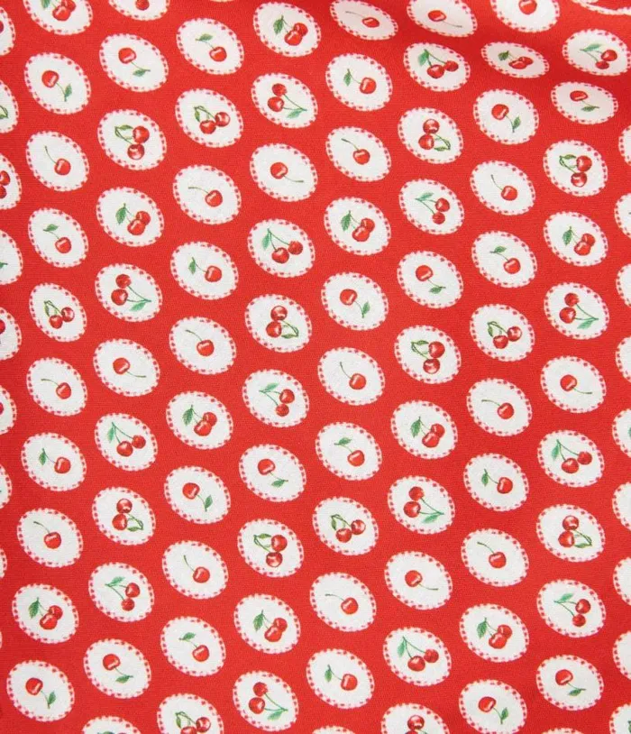 Retrolicious Red Cherry Flare Skirt ClothingPlus Unique Vintage Skirts