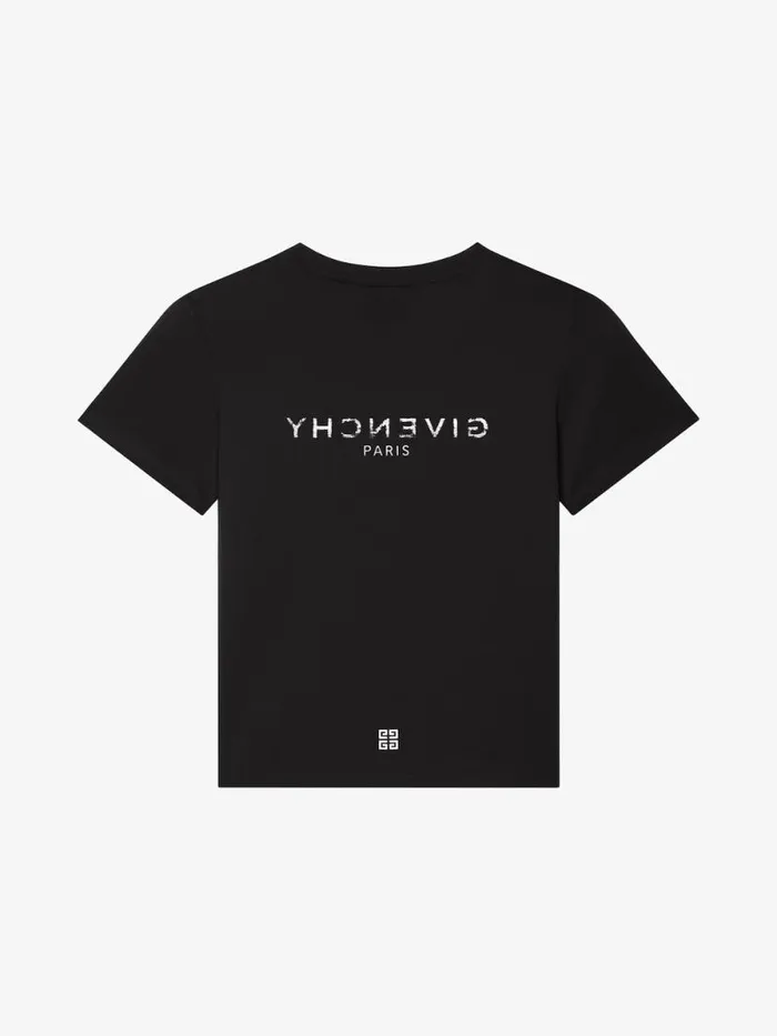 Reverse TShirt In Cotton Black Kids Givenchy