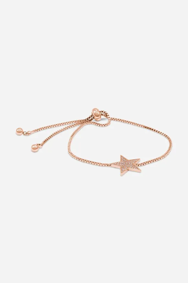 Rose Gold Adjustable Star Friendship Bracelet Women Roman Jewellery