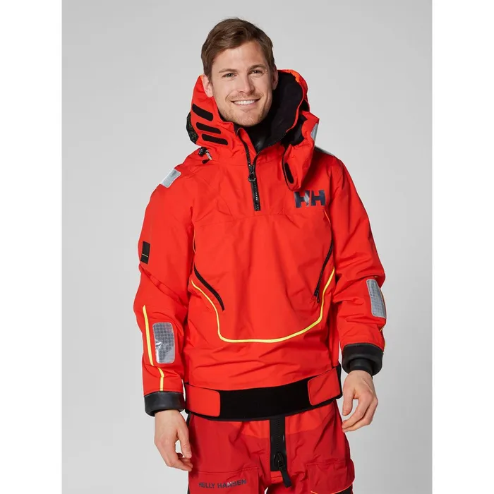 Sailing Jackets Men Helly Hansen AEGIR RACE SMOCK 222 Alert Red
