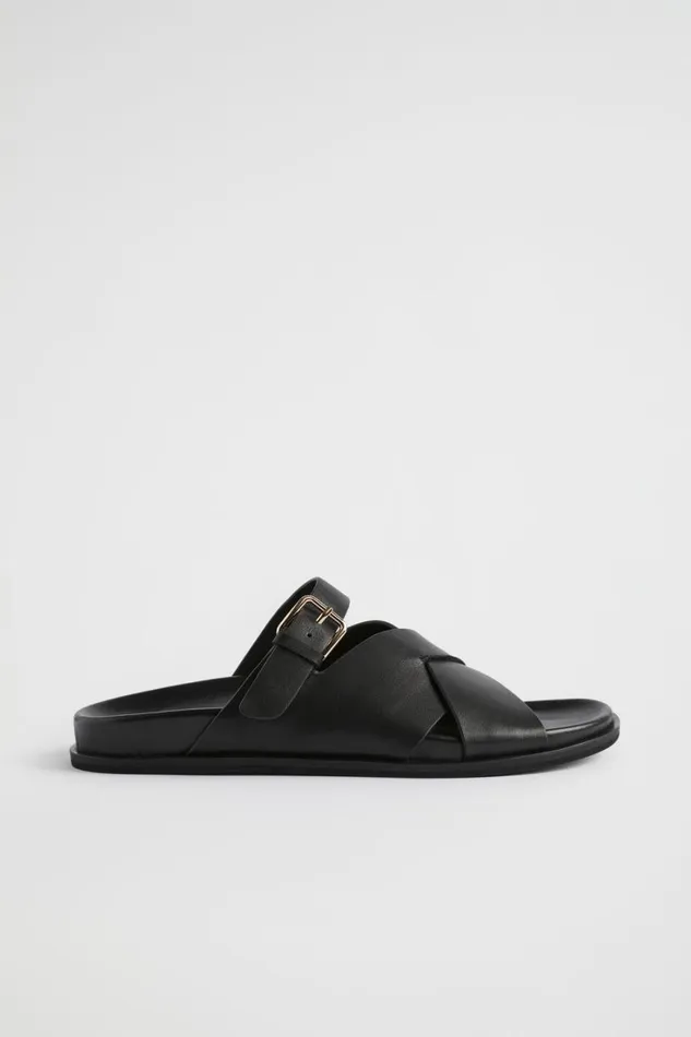 Sandals and Thongs Woman Seed Heritage Heidi Buckle Slide Black