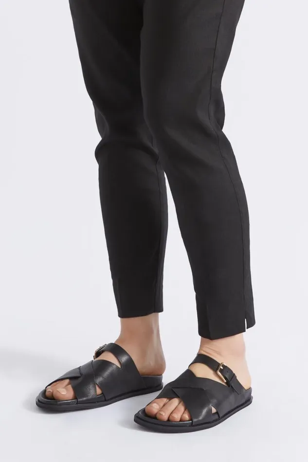 Sandals and Thongs Woman Seed Heritage Heidi Buckle Slide Black