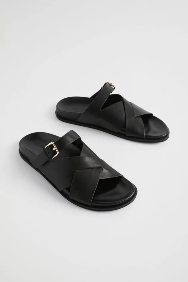 Sandals and Thongs Woman Seed Heritage Heidi Buckle Slide Black