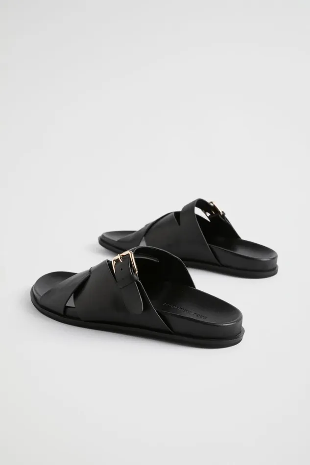 Sandals and Thongs Woman Seed Heritage Heidi Buckle Slide Black