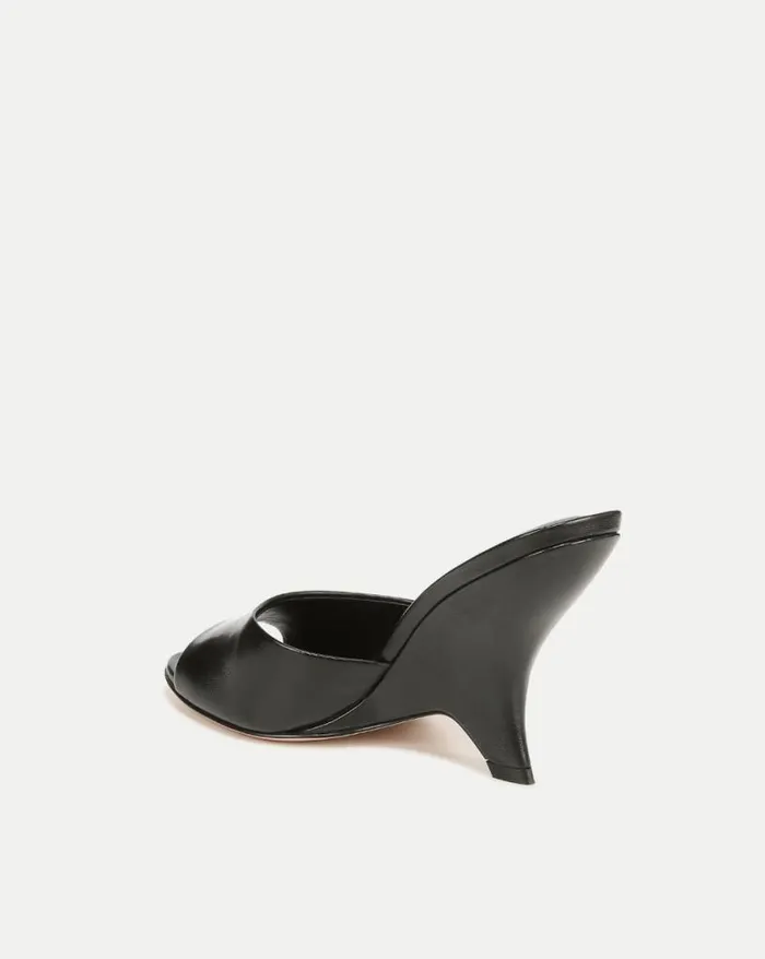 Sandals Shop Veronica Beard Mila Sculpted Leather Slide Sandal Black