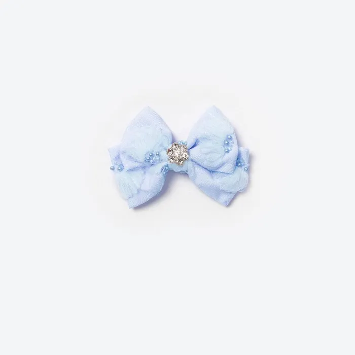 Self Portrait Blue Tulle Bow Hairclip 8211 Kids