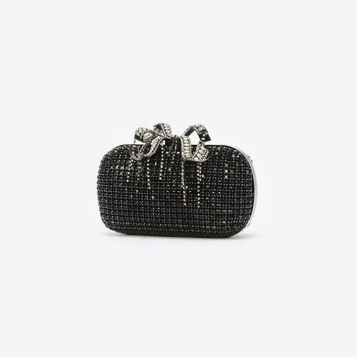 Self Portrait Clutch Bags Black Chainmail Clutch Bag 8211 Women
