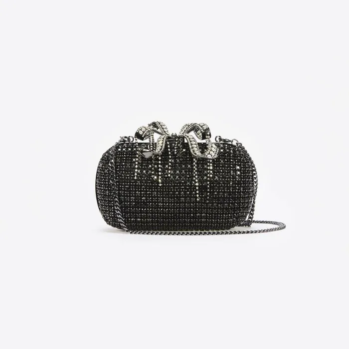 Self Portrait Clutch Bags Black Chainmail Clutch Bag 8211 Women