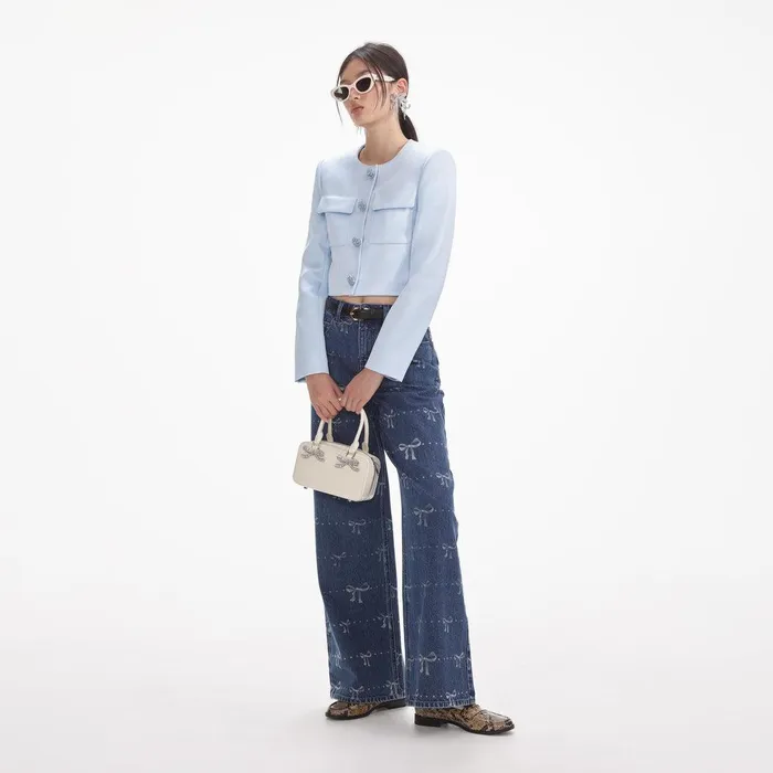 Self Portrait Denim Bow Print Jeans 8211 Women