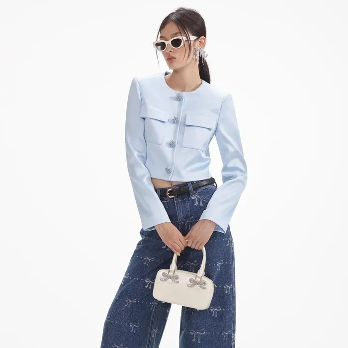 Self Portrait Denim Bow Print Jeans 8211 Women