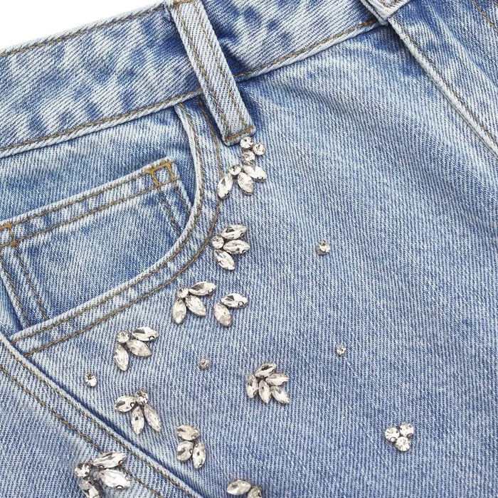 Self Portrait Denim Crystal Embellished Denim Jeans 8211 Women
