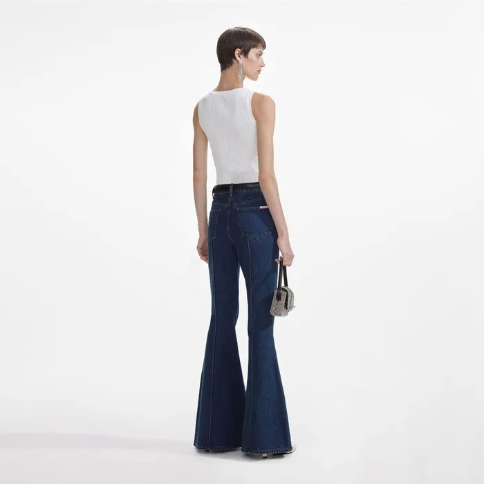 Self Portrait Denim Crystal Embellished Denim Jeans 8211 Women