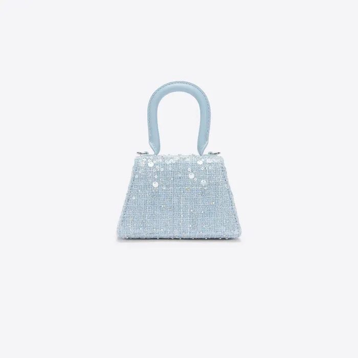 Self Portrait Micro Blue Boucle Micro Bow Bag 8211 Women