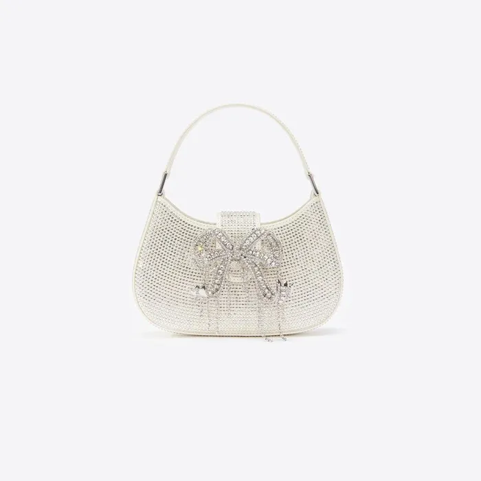 Self Portrait Mini Champagne Rhinestone Mini Crescent Bag 8211 Women