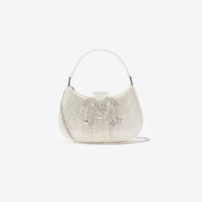 Self Portrait Mini Champagne Rhinestone Mini Crescent Bag 8211 Women