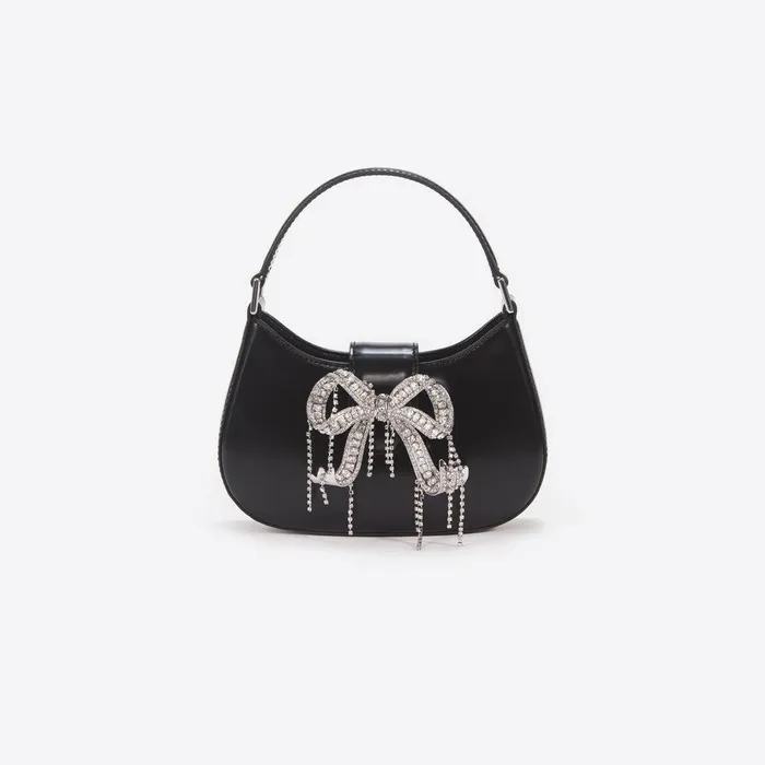 Self Portrait Shoulder Bags Black Leather Crescent Bag 8211 Women