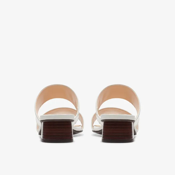 Serina 35 Mule Off White Leather Women Clarks Sandals and Flip Flops