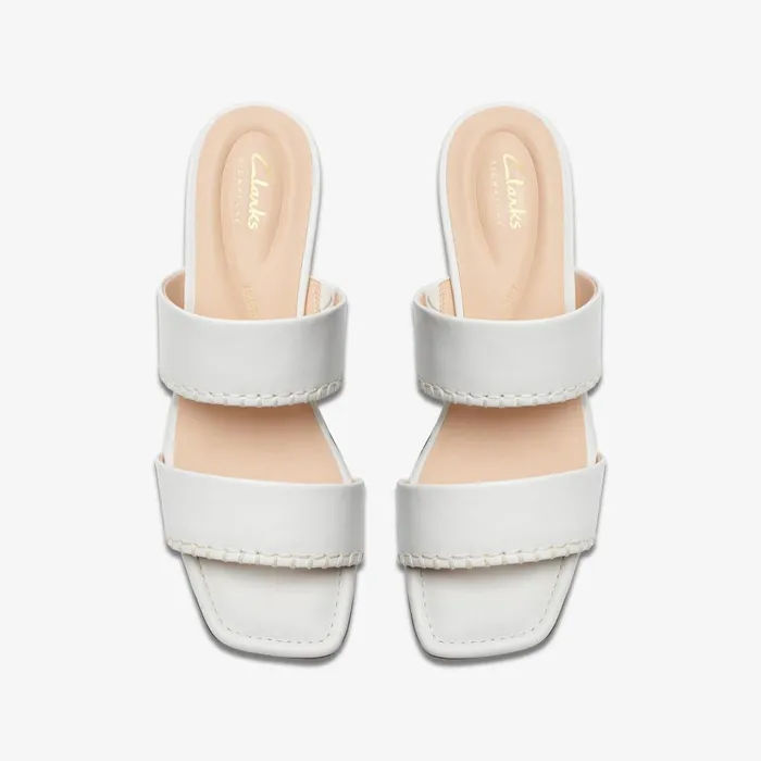 Serina 35 Mule Off White Leather Women Clarks Sandals and Flip Flops