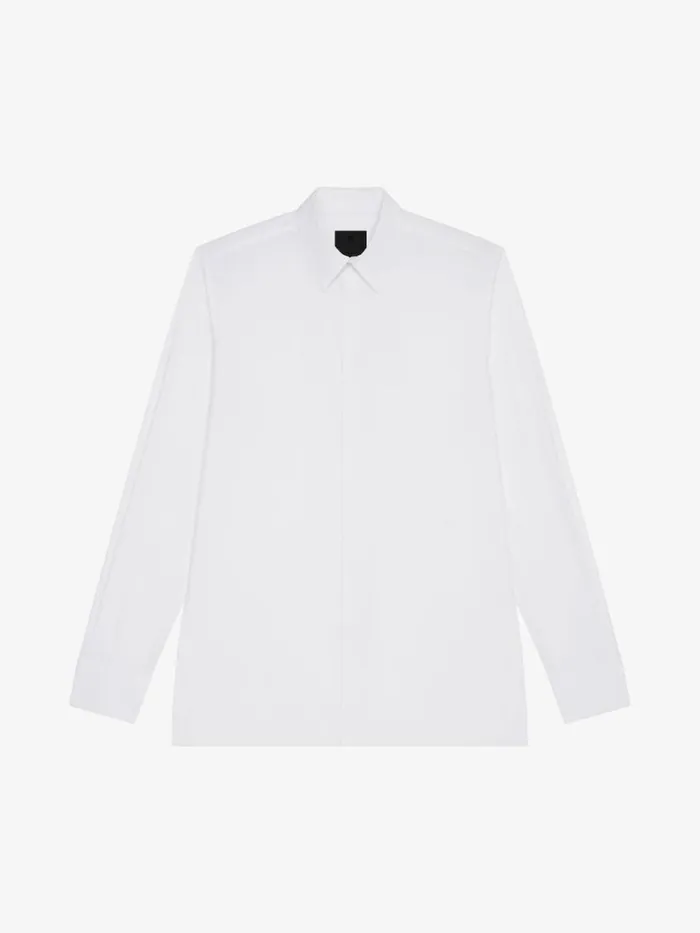 Shirt In 4g Embroidered Poplin White Men Givenchy Shirts