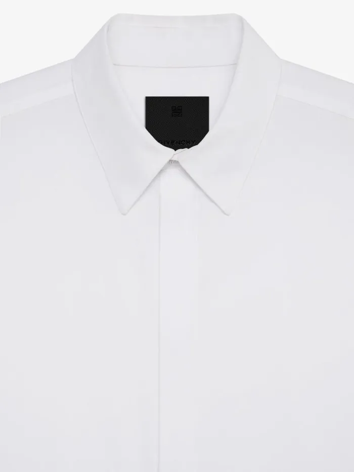 Shirt In 4g Embroidered Poplin White Men Givenchy Shirts