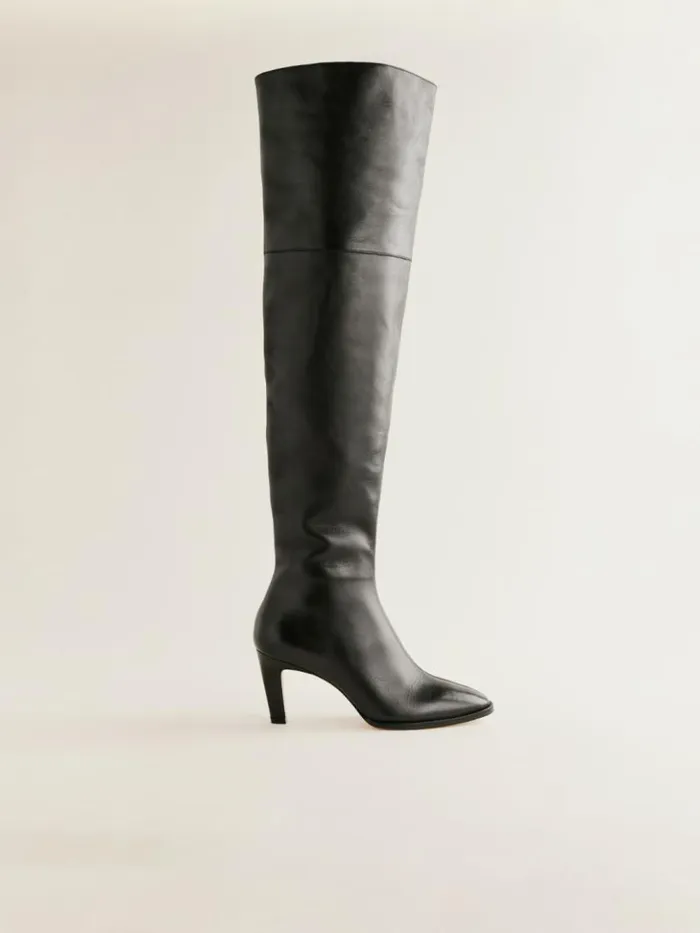 Shoes The Reformation Giles Over The Knee Boot Black Leather