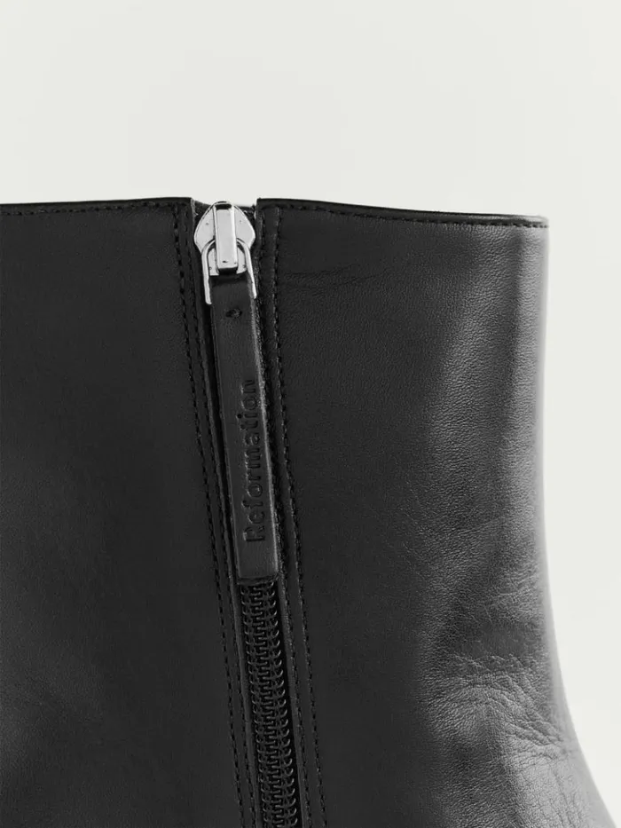 Shoes The Reformation Gillian Ankle Boot Black Leather
