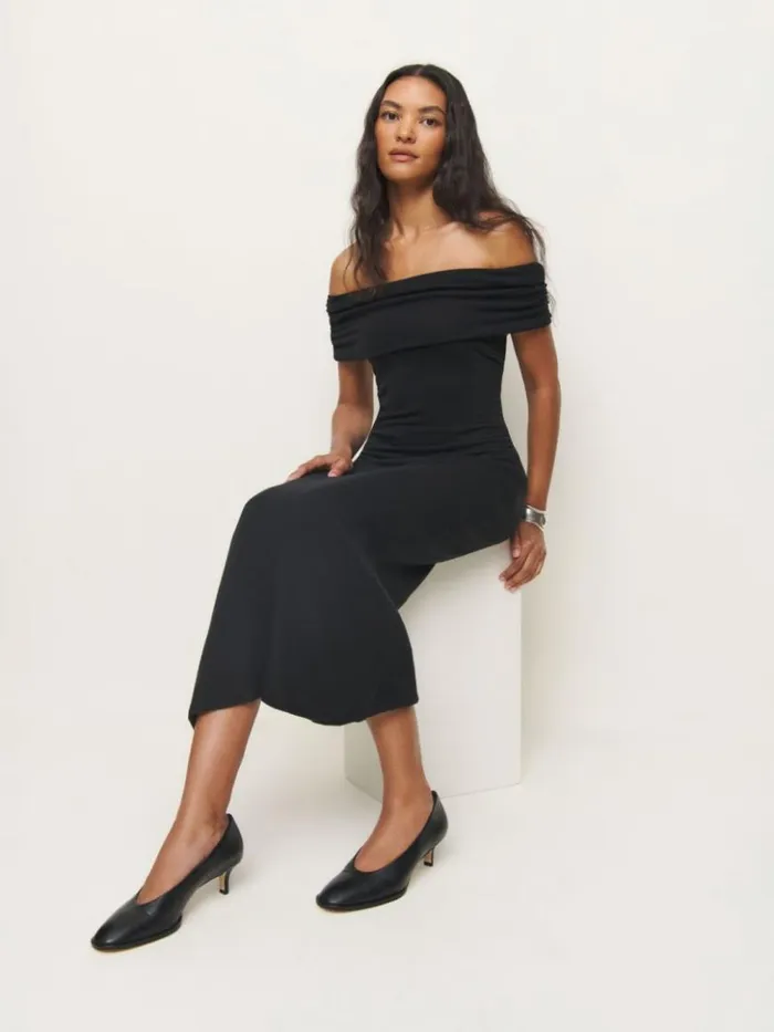 Shoes The Reformation Gracelynn Pump Black Leather