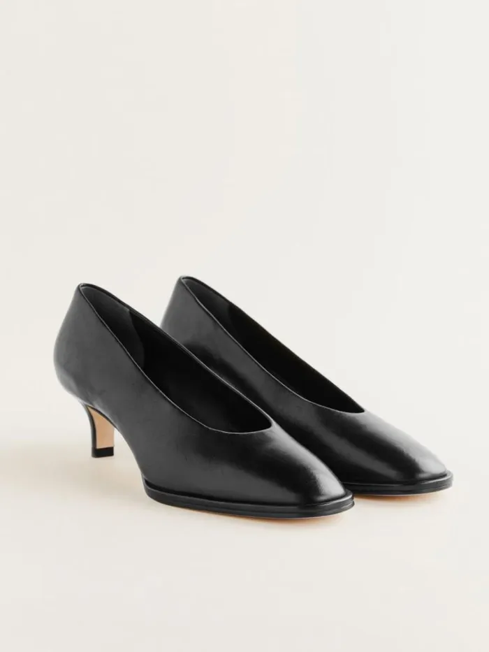 Shoes The Reformation Gracelynn Pump Black Leather