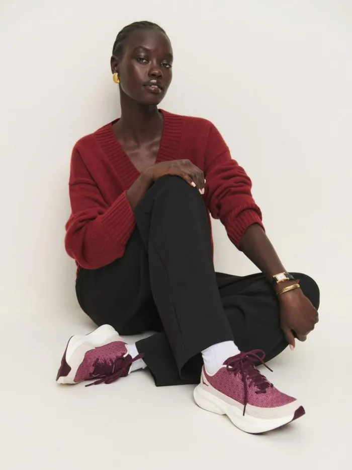 Shoes The Reformation HOKA X Reformation Mach 6 LS Monogram Syrah Savvy Red