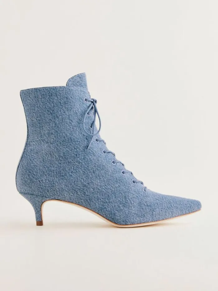 Shoes The Reformation Kittie Lace Up Boot Sanders