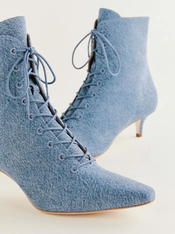 Shoes The Reformation Kittie Lace Up Boot Sanders