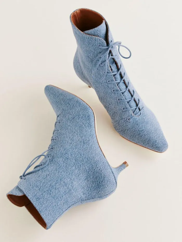 Shoes The Reformation Kittie Lace Up Boot Sanders