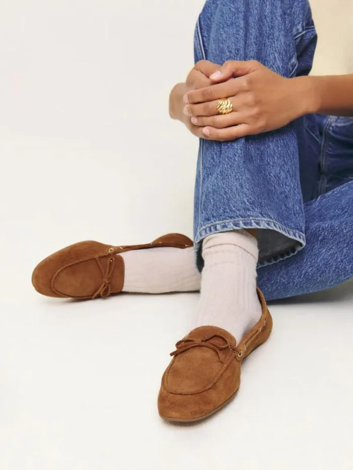 Shoes The Reformation Kyla Loafer Rum Suede