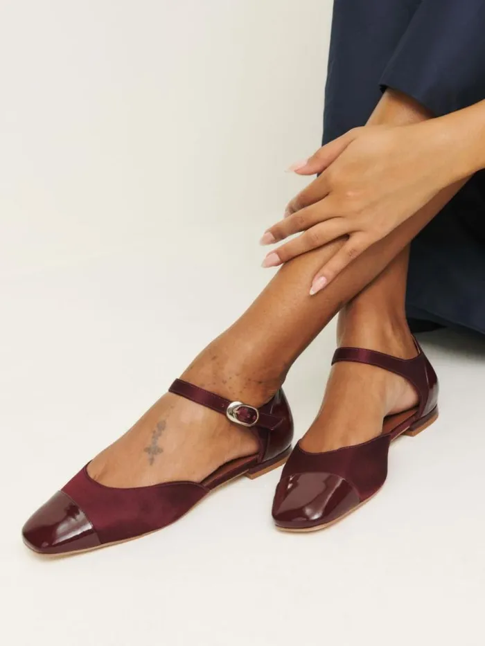 Shoes The Reformation Martha Flat Ruby
