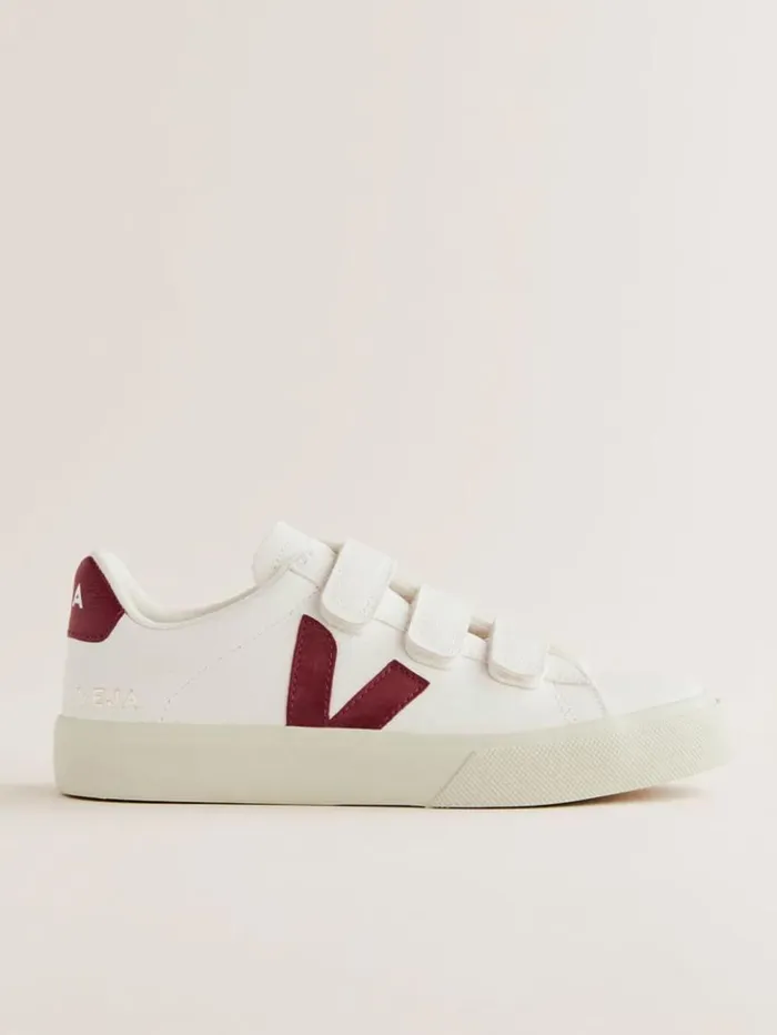 Shoes The Reformation Veja Recife Leather Sneaker Extra White Marsala