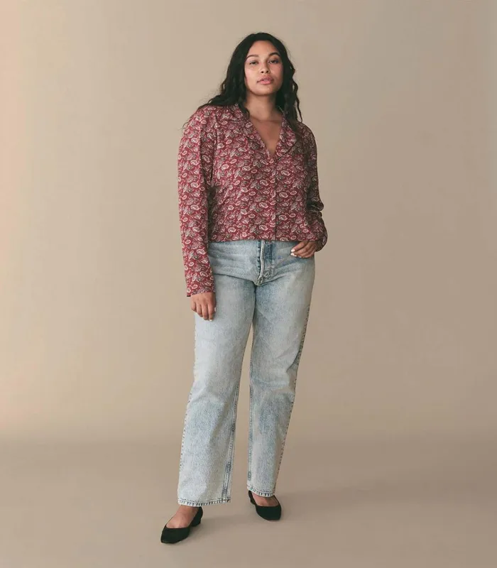 Shop ABENA TOP Garnet Arbor Rose Floral DEN Tops