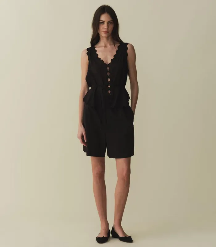 Shop ALDORA TOP Black DEN Tops