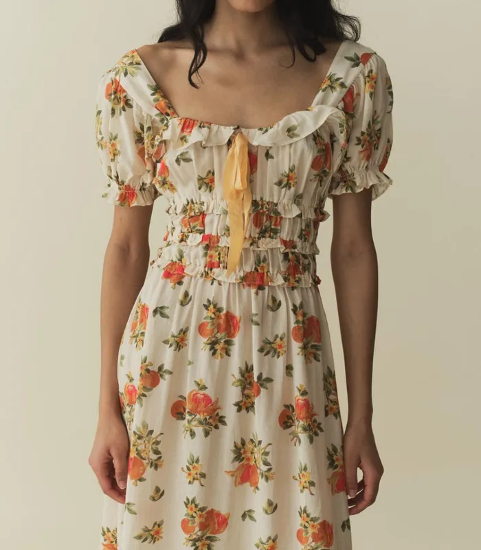 Shop CLARINET DRESS Orangerie Floral DEN Dresses