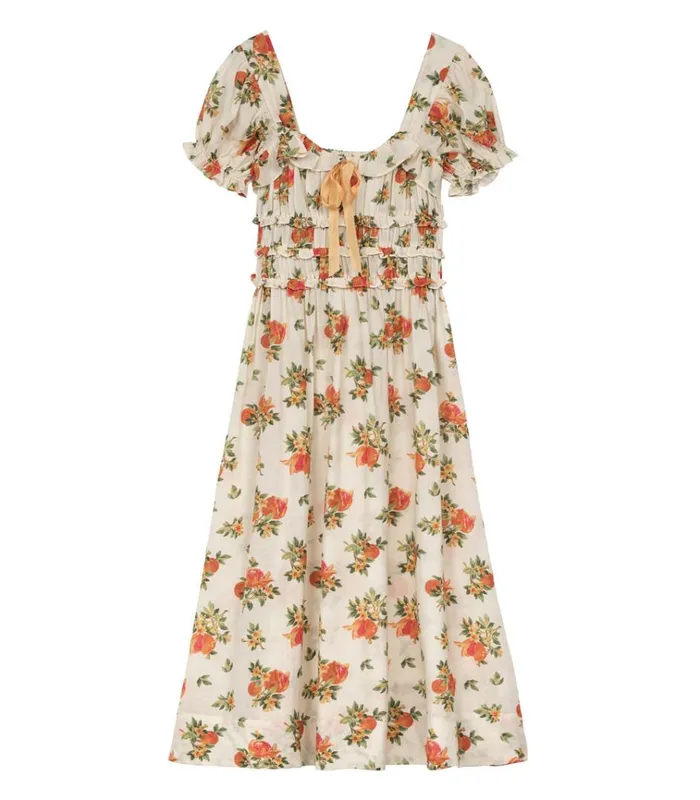 Shop CLARINET DRESS Orangerie Floral DEN Dresses