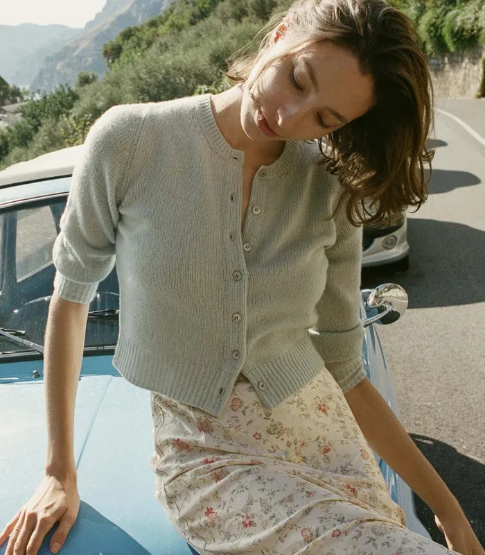 Shop DANAE CARDIGAN Tidepool DEN Knitwear