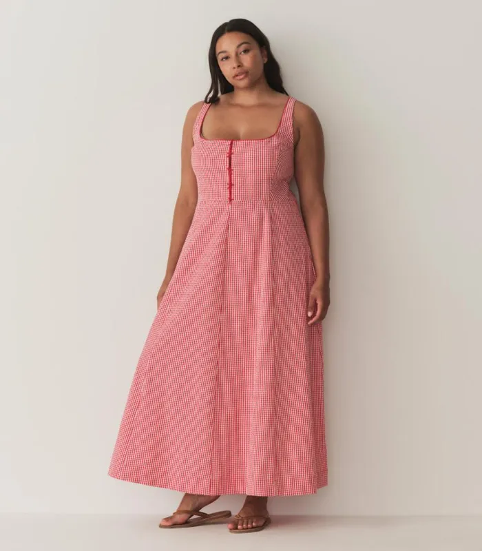 Shop DELANEY DRESS Rouge La Maddalena Gingham DEN Dresses