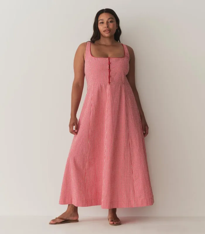 Shop DELANEY DRESS Rouge La Maddalena Gingham DEN Dresses